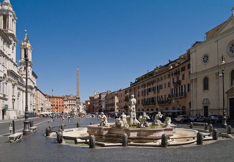 Площадь Пьяцца Навона в городе Рим