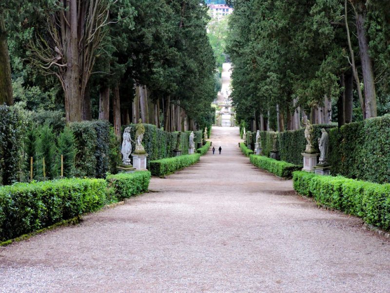 Старинные сады Боболи в городе Флоренция