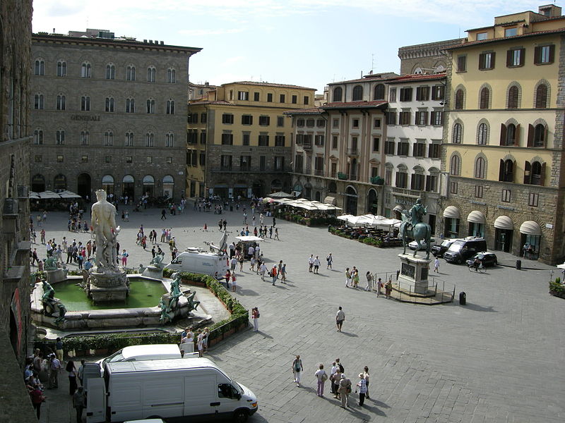 Площадь Синьории в городе Флоренция