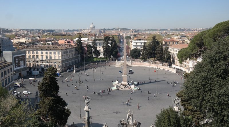 Площадь Пьяцца-дель-Пополо в Риме