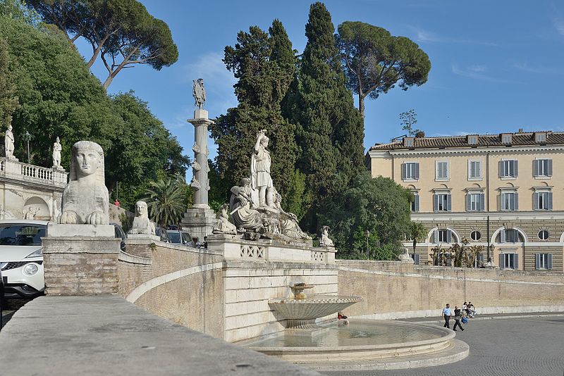 Площадь Пьяцца-дель-Пополо в городе Рим