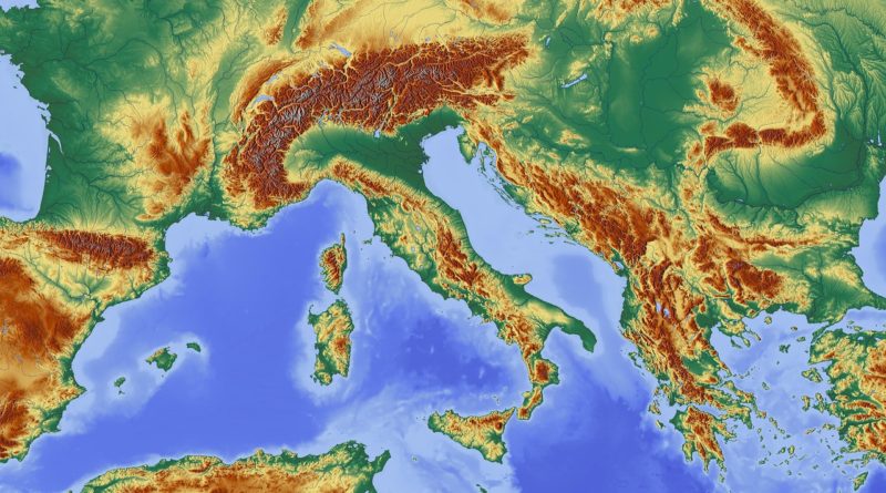 Где находится Италия на карте мира?