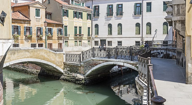 Мост через канал в городе Венеция