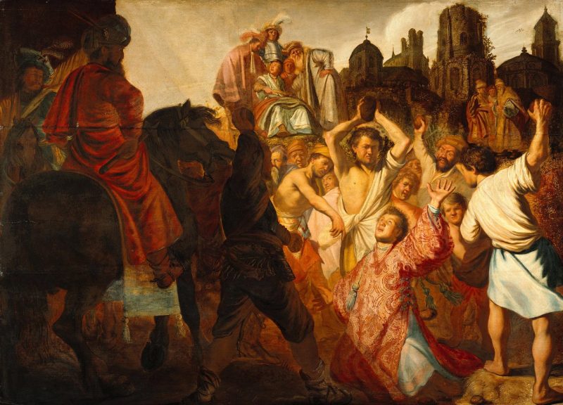 Картина Избиение святого Стефана автор Рембрандт