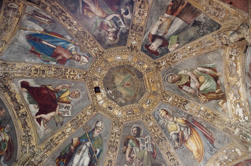 Потолок капеллы Сант-Аквилино в базилике Сан-Лоренцо-Маджоре в Милане