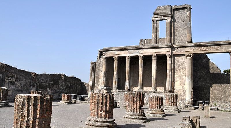Разрушенный город Помпеи